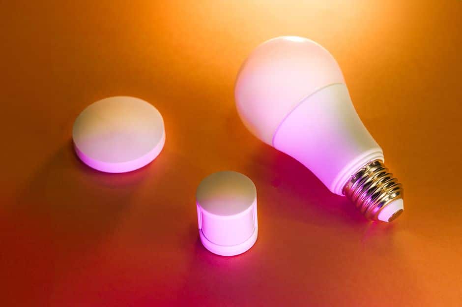 Smart LED bulb in a lamp