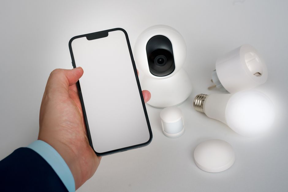 Smart home devices controlled from a smartphone