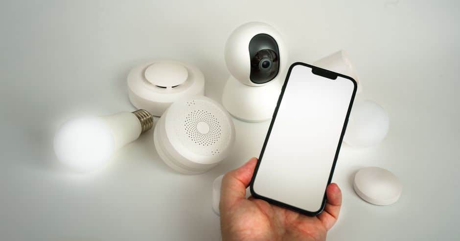 A smartphone showing a home automation app interface