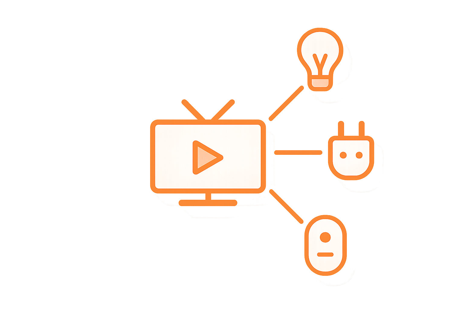 Diagram showing a streaming device acting as a hub connected to other smart home devices