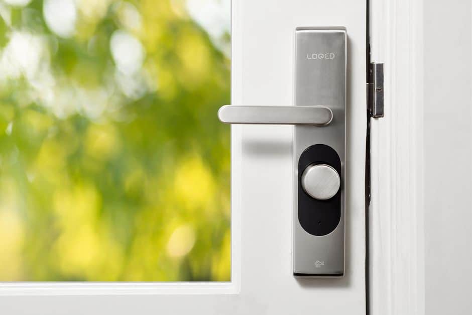 A smart lock fitted to a rental property front door